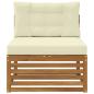 Preview: Outdoor Mittelsofa Massivholz Akazie Natur