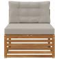 Preview: Outdoor Mittelsofa Massivholz Akazie Natur