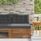 Preview: ARDEBO.de - Outdoor Mittelsofa Massivholz Akazie Natur