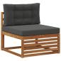 Preview: Outdoor Mittelsofa Massivholz Akazie Natur