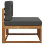 Preview: Outdoor Mittelsofa Massivholz Akazie Natur