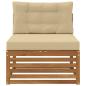 Preview: Outdoor Mittelsofa Massivholz Akazie Natur