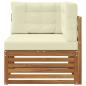 Preview: Outdoor Ecksofa Massivholz Akazie Natur