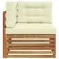 Preview: Outdoor Ecksofa Massivholz Akazie Natur