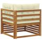 Preview: Outdoor Ecksofa Massivholz Akazie Natur
