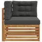 Preview: Outdoor Ecksofa Massivholz Akazie Natur