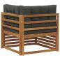 Preview: Outdoor Ecksofa Massivholz Akazie Natur
