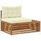 Preview: Outdoor Endsofa Natur 115 x 83 x 73 cm Massivholz Akazie