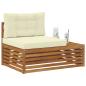 Preview: Outdoor Endsofa Natur 115 x 83 x 73 cm Massivholz Akazie