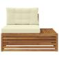 Preview: Outdoor Endsofa Natur 115 x 83 x 73 cm Massivholz Akazie