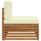 Preview: Outdoor Endsofa Natur 115 x 83 x 73 cm Massivholz Akazie