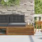 Preview: ARDEBO.de - Outdoor Endsofa Natur 115 x 83 x 73 cm Massivholz Akazie