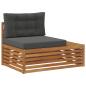 Preview: Outdoor Endsofa Natur 115 x 83 x 73 cm Massivholz Akazie