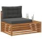 Preview: Outdoor Endsofa Natur 115 x 83 x 73 cm Massivholz Akazie