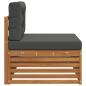 Preview: Outdoor Endsofa Natur 115 x 83 x 73 cm Massivholz Akazie