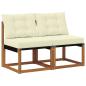 Preview: 2 stk. Outdoor Mittelsofa Massivholz Akazie und Textilene Stoff