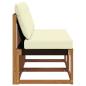 Preview: 2 stk. Outdoor Mittelsofa Massivholz Akazie und Textilene Stoff