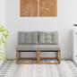 Preview: ARDEBO.de - 2 stk. Outdoor Mittelsofa Massivholz Akazie und Textilene Stoff