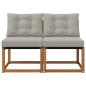 Preview: 2 stk. Outdoor Mittelsofa Massivholz Akazie und Textilene Stoff