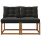 Preview: 2 stk. Outdoor Mittelsofa Massivholz Akazie und Textilene Stoff