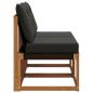 Preview: 2 stk. Outdoor Mittelsofa Massivholz Akazie und Textilene Stoff