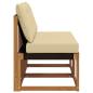 Preview: 2 stk. Outdoor Mittelsofa Massivholz Akazie und Textilene Stoff