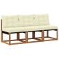Preview: 3 stk. Outdoor Mittelsofa Massivholz Akazie und Textilene Stoff