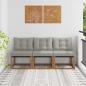 Preview: ARDEBO.de - 3 stk. Outdoor Mittelsofa Massivholz Akazie und Textilene Stoff