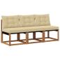 Preview: 3 stk. Outdoor Mittelsofa Massivholz Akazie und Textilene Stoff