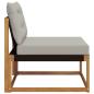 Preview: Outdoor Mittelsofa Massivholz Akazie Natur