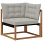 Preview: Outdoor Ecksofa Massivholz Akazie Natur