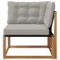 Preview: Outdoor Ecksofa Massivholz Akazie Natur
