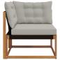 Preview: Outdoor Ecksofa Massivholz Akazie Natur