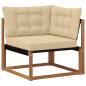 Preview: Outdoor Ecksofa Massivholz Akazie Natur