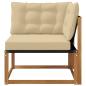 Preview: Outdoor Ecksofa Massivholz Akazie Natur
