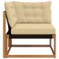 Preview: Outdoor Ecksofa Massivholz Akazie Natur
