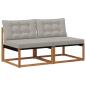 Preview: 2 stk. Outdoor Mittelsofa Massivholz Akazie Natur