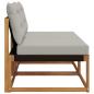 Preview: 2 stk. Outdoor Mittelsofa Massivholz Akazie Natur