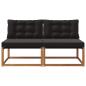Preview: 2 stk. Outdoor Mittelsofa Massivholz Akazie Natur