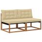 Preview: 2 stk. Outdoor Mittelsofa Massivholz Akazie Natur