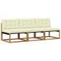 Preview: 3 stk. Outdoor Mittelsofa Massivholz Akazie Natur