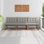 Preview: ARDEBO.de - 3 stk. Outdoor Mittelsofa Massivholz Akazie Natur