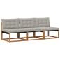 Preview: 3 stk. Outdoor Mittelsofa Massivholz Akazie Natur