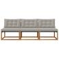 Preview: 3 stk. Outdoor Mittelsofa Massivholz Akazie Natur