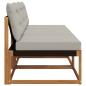 Preview: 3 stk. Outdoor Mittelsofa Massivholz Akazie Natur