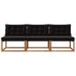 Preview: 3 stk. Outdoor Mittelsofa Massivholz Akazie Natur