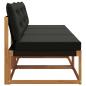 Preview: 3 stk. Outdoor Mittelsofa Massivholz Akazie Natur