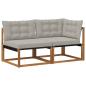 Preview: 2 stk. Outdoor Mittel- und Ecksofa Massivholz Akazie Natur