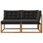 Preview: 7 stk. Outdoor Mittel- und Ecksofa Massivholz Akazie Natur