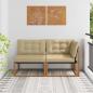 Preview: ARDEBO.de - 7 stk. Outdoor Mittel- und Ecksofa Massivholz Akazie Natur